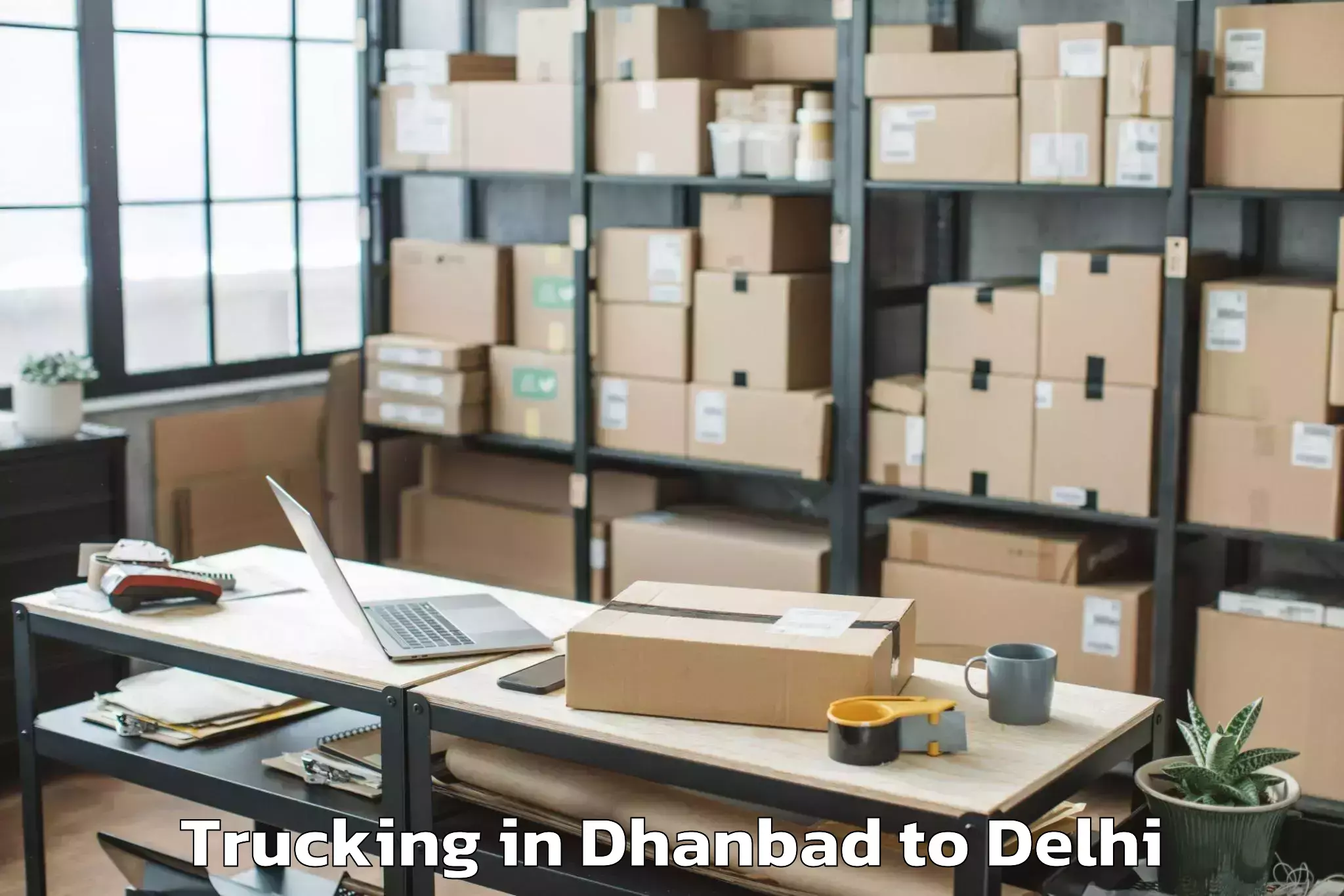 Top Dhanbad to Dlf Emporio Mall Trucking Available